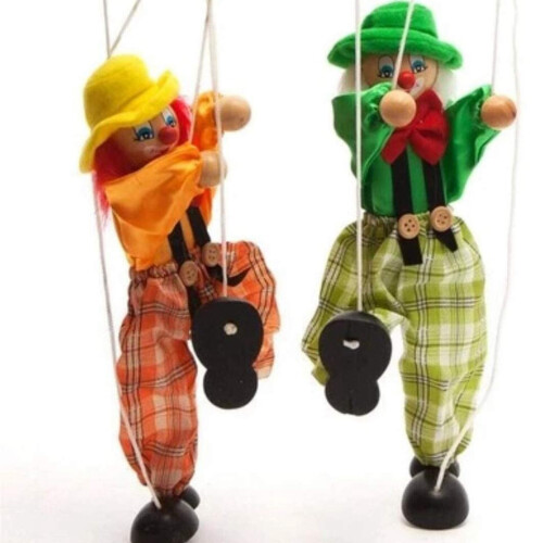 4 Packs Pull String Puppet Kid Toys for Parent Child Interactive Toys 2