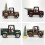 Santa Claus Drives Tractor Ornaments, Christmas Snow Globe Lantern with Tree 3