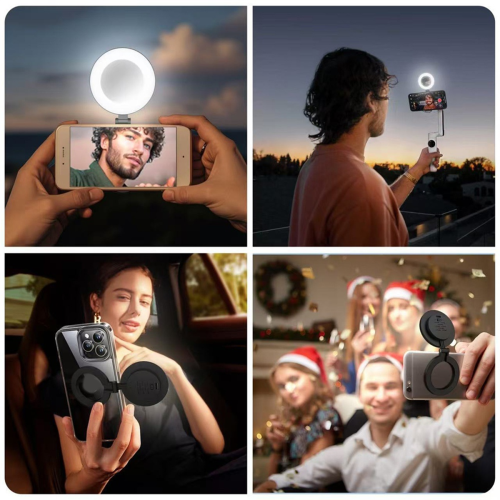 Mini luz de bolso magnética com ajuste de 3 velocidades para espelho de selfie 1