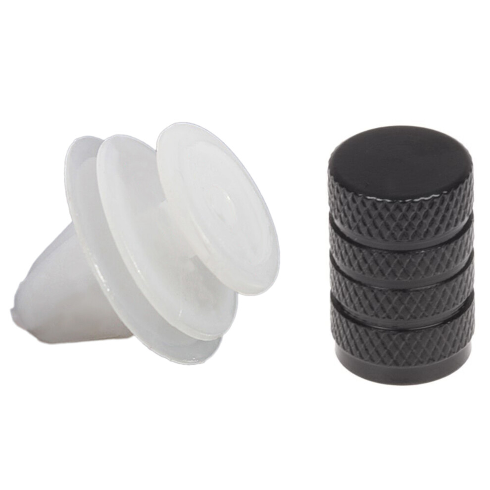4 Pcs Car Vehicle Tyre Tire Valve Stem Decorative Dust Cap C Black 4712314130057