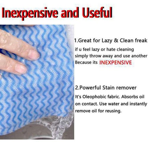 4 Roll of 200 Disposable Cleaning Cloth,Multi-Purpose Manual Wipe 1