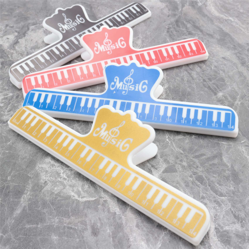4 Pcs Music Book Note Paper Ruler Sheet Music Spring Clip Holder