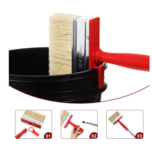 4 pincéis para pintura de cerca de galpão de 4,7 polegadas para todos os tipos de trabalhos de pintura 1