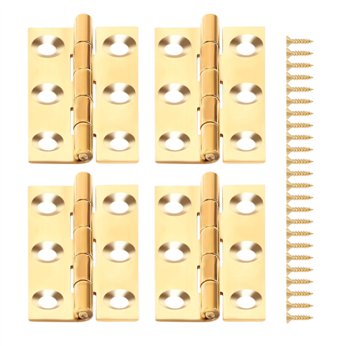 4 Pieces of Solid Brass Hip Hinge 5.1 cm Suitable for Cabinet Doors 2