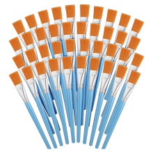 Conjunto de 40 pincéis planos, pincel de aquarela com 2,5 cm de largura e óleo