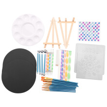 45 peças de kits de ferramentas para pintura de estêncil de pontilhado de mandala
