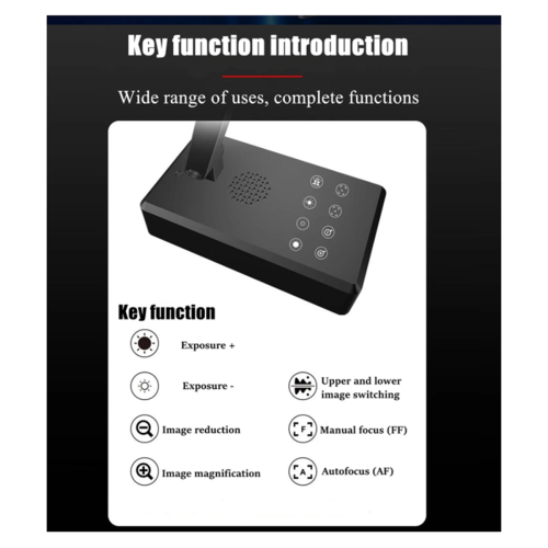 4K USB Document Camera 16MP Webcam Visualiser Image Invert Foldable 2