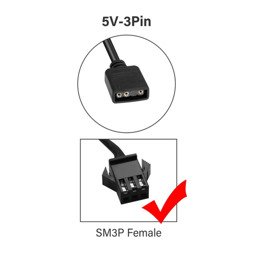 4Pcs RGB Extension Cable for RGB Fan,PC LED Strip 2
