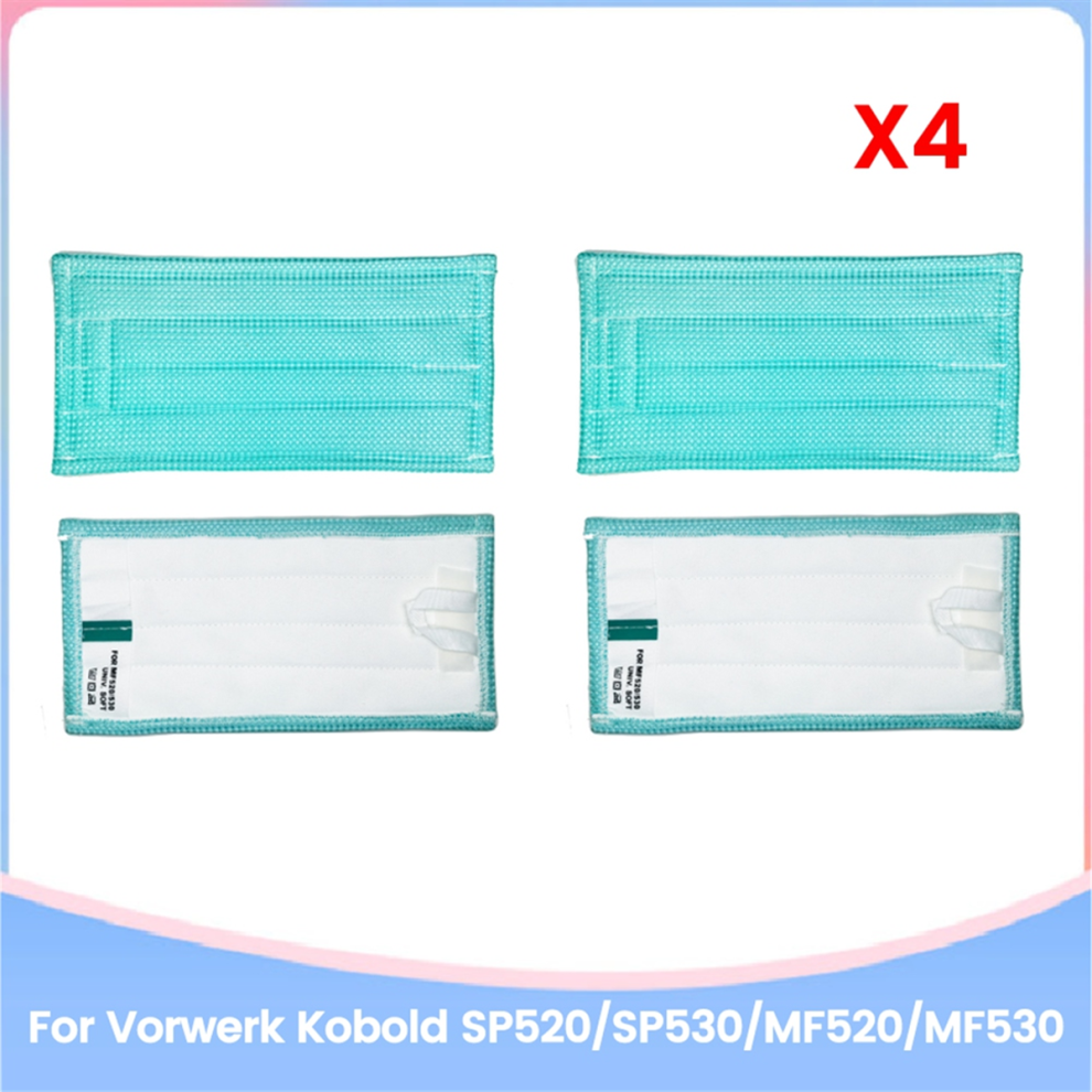 4PCS Mop Pads for Kobold Vacuum Cleaner Parts