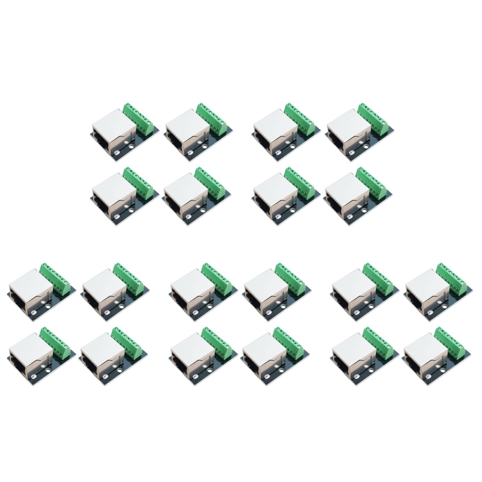 4Pcs Rj45 Ethernet Female Socket Connector Breakout Board 4712664198431