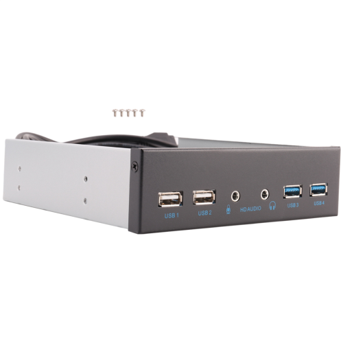 Hub USB para painel frontal interno de gabinete de PC de 5,25 polegadas - 2 portas 1