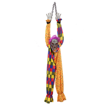 5.6 Ft Halloween Hanging Animated Talking & Shaking Scary Clown
