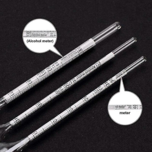 3pcs Alcohol Meter with Thermometer Alcohol Meter Alcohol Hydrometer 2