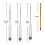 3pcs Alcohol Meter with Thermometer Alcohol Meter Alcohol Hydrometer 5
