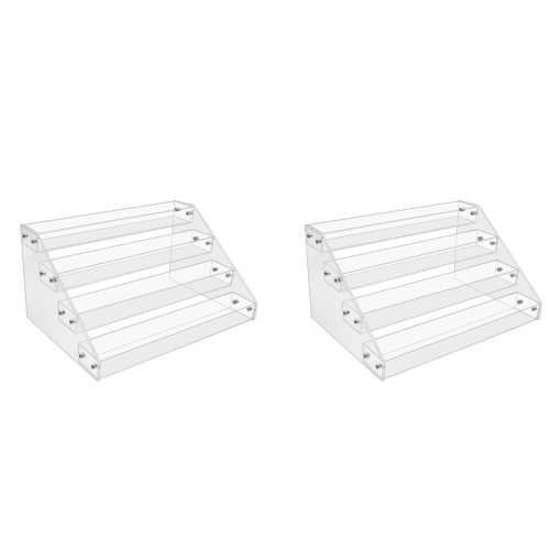 4Tier Clear Acrylic CD Holder Cascading CD Storage Rack,Display Rack