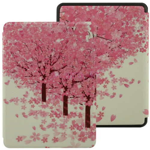 (Sakura) For Amazon Kindle Paperwhite 11th Gen 2021 6.8" Tablet Smart Leather Case Cover