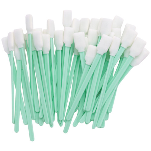 50x Cotonetes de Limpeza com Cabeça de Espuma para Lentes de Câmera e Impressoras a Jato de Tinta 1