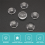 50pcs/lot 12mm Round Flat Back Clear Glass Cabochon High Quality 6