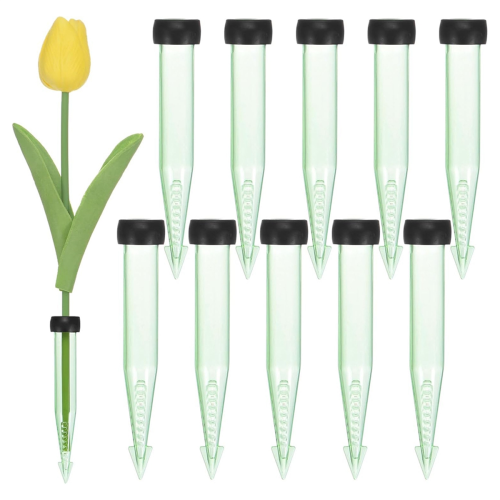 Pacote com 50 tubos florais de água, tubos florais de plástico de 4 polegadas/10 cm 1