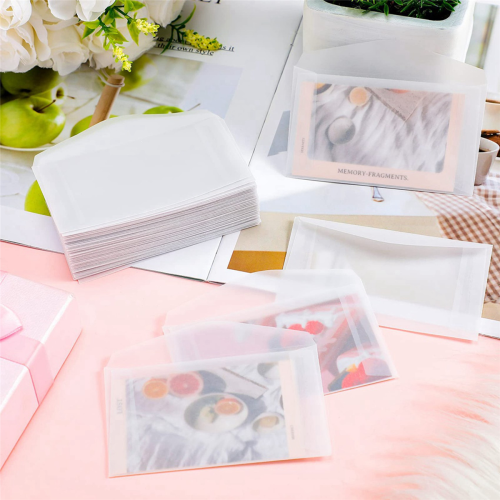 50PCS Blank Envelope Translucent Paper Envelopes Set Letter Envelopes 2