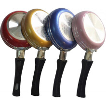 2 Pieces Mini Nonstick Frying Pans, Utility Kitchen Aluminum Round Frying Pans with Handles Random Colors