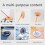 360 Rotatable Adjustable Cleaning Mop, 2022 Extendable Wall Cleaning Mop with Microfiber Mop Replacement Heads (with 2 Mop Heads) 3
