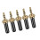 Conector de plugues de 3,5 mm com 5 peças Mini plugue de conector estéreo com trava de parafuso de 3,5 mm 4