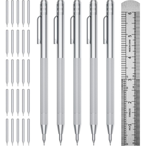 Pacote com 5 ferramentas de riscar de metal, de carboneto