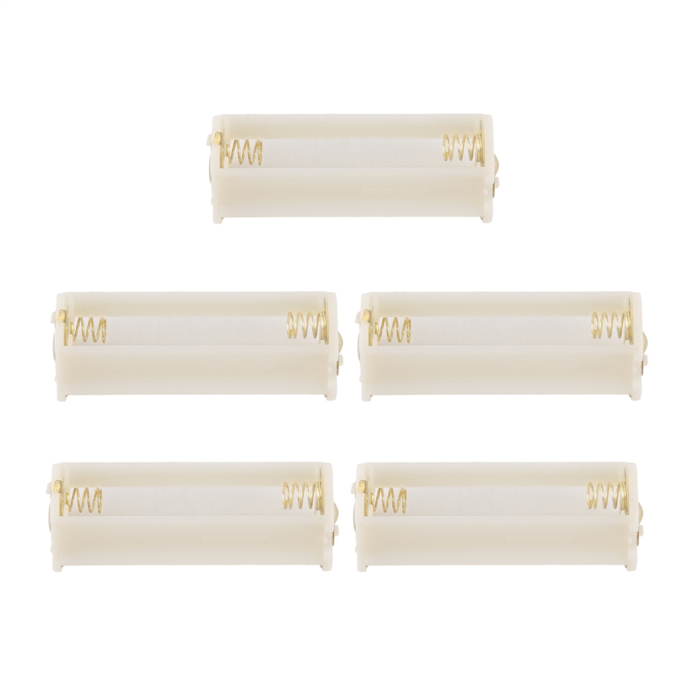 5Pcs Round 3X 1.5V Aaa Battery Holder Case Box Container White 4712664186711