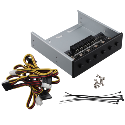 Interruptor de alimentação de 6 vias para computador de mesa com suporte para HDD de 2,5/3,5 polegadas 2