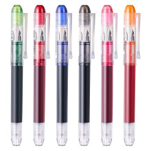 6 canetas-tinteiro descartáveis multicoloridas, usadas para esboços