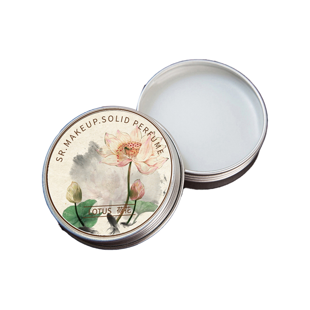 5Pcs Women Solid Perfume Portable Solid Fragrances(Lotus)