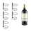 6 Pack Wall Mounted Wine Rack, for Wine Storage Wall Wine Theme Decor 6
