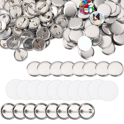 600 Pcs Blank Button Making Supplies for Button Making Machine