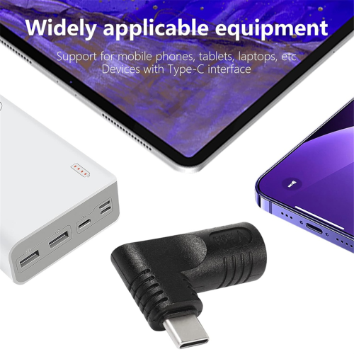 65W PD DC samica vstupného konektora na USB Type-C samec napájací adaptér 2