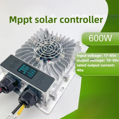 Controlador de carregamento solar MPPT Step-Down de 600 W com saída de 10-30 V/17-85 V 1