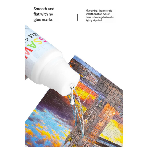 60ML Jigsaw Glue with Sponge Head, Non-&Quick Dry Puzzle Sealer 2