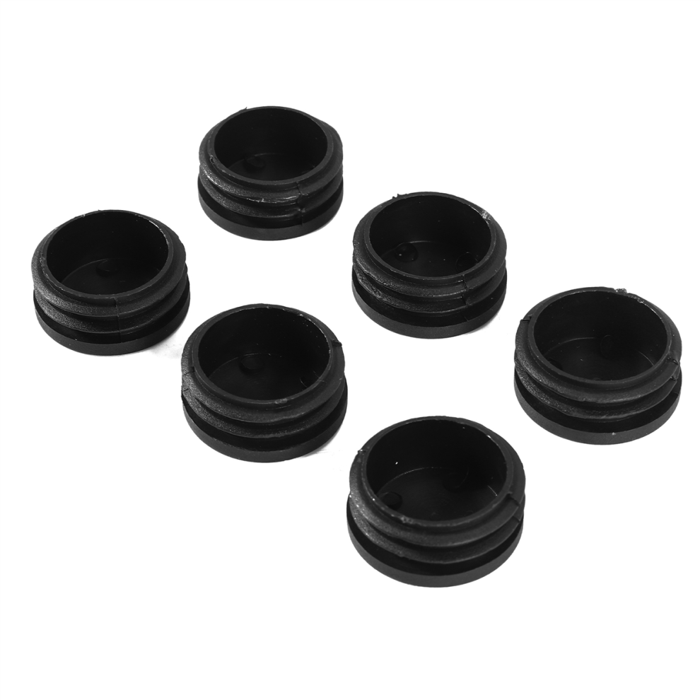 6Pcs Plastic Blanking End Cap Pipe Tube Insert Plug Cover 40Mm Black 4712664124829