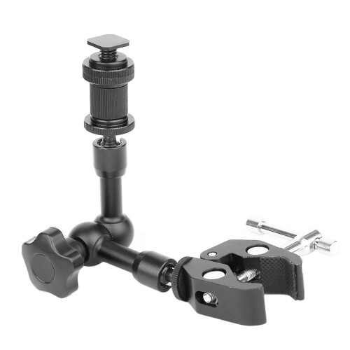 7 Inch Articulating Friction Arm Super Clamp 1/4 3/8 Inch Thread 1