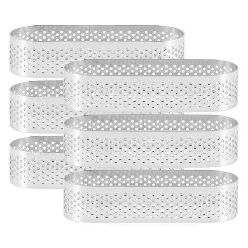 Forma oval para bolo quiche, torta de frutas e mousse francesa com 6 peças