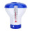 Floating Chrome Bromine Chemical Dispenser Pool Thermometer with Tablet Holder 1