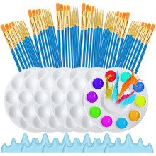 Conjunto de 72 pincéis com 6 paletas de 6,3 pol.