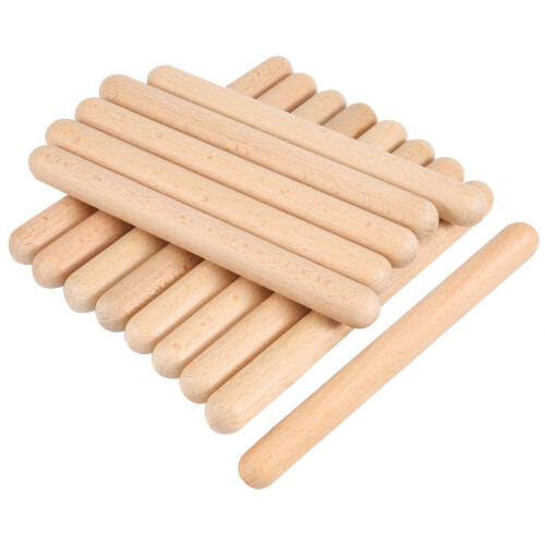 8 Pairs Classical Wood Claves Musical Percussion Instrument 2