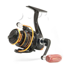 Carretel de pesca rotativo pequeno série 800, bobina de metal, arrasto máximo de 5 kg