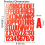 8 folhas de adesivos de letras e números de 1,5 polegadas, para scrapbooking, vermelho 4