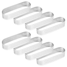 Forma oval para bolo quiche, torta de frutas e mousse francesa com 8 peças