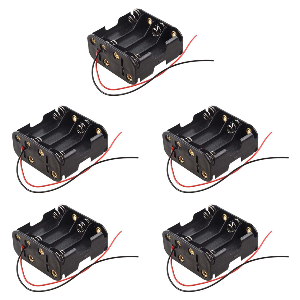 8Pcs Aa Cells Battery (12V) Clip Holder Box Case Black 4712664114660