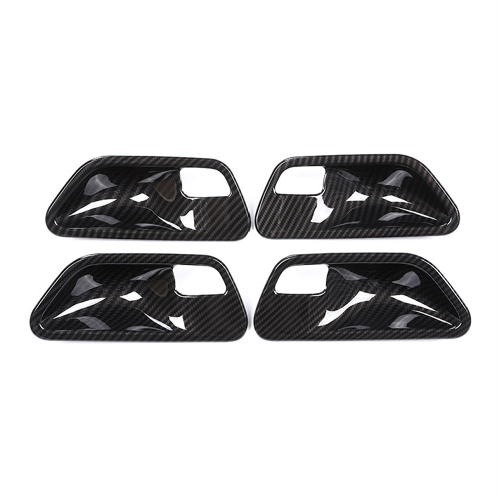Abs Carbon Fiber Interior Door Handle Bowl Cover Trim 4712664132244