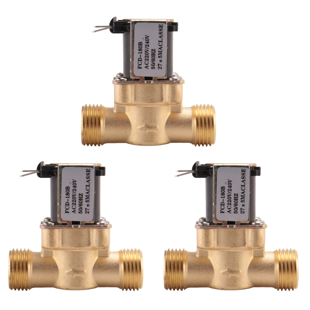 Ac 220V Normally Closed Brass Electric Solenoid Magnetic Valve 4712664132749