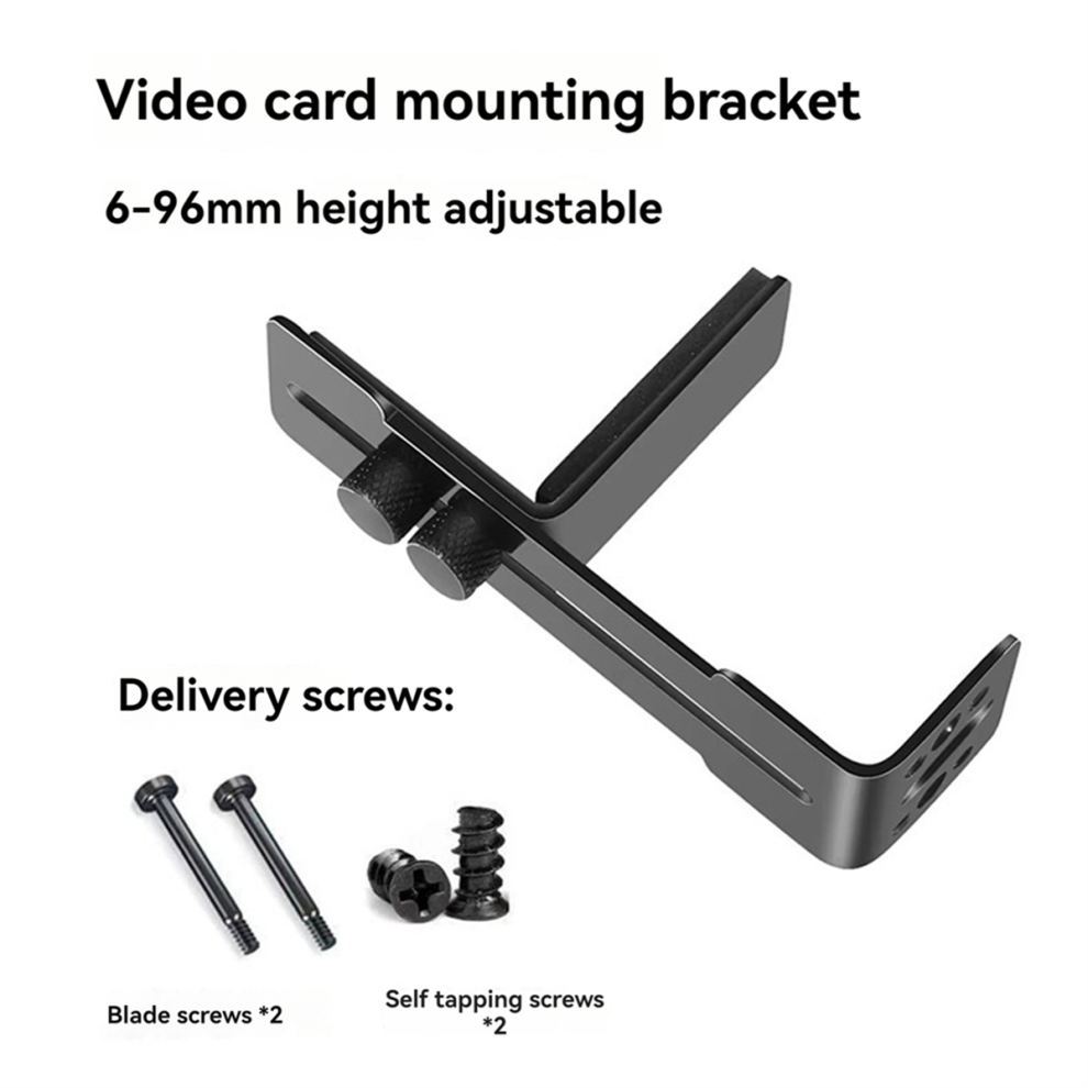 Adjustable Gpu Brace Prevent Sagging Video Card Support Bracket Black 4712664142175